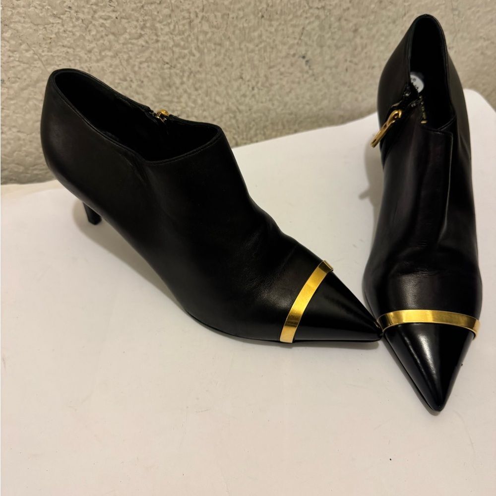 Yves Saint Laurent Black and Gold Heels - Picture 9 of 9